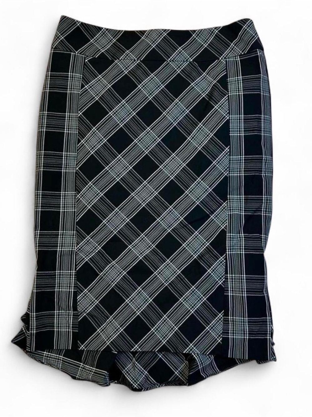 Express Black & White Plaid Pencil Skirt